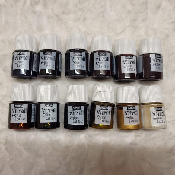 Pebeo Vitrail Transparent Discovery Set of 12 All Full - Picture 1 of 2